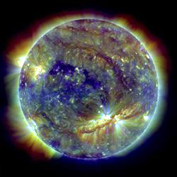सौर धब्बे का एक चित्र